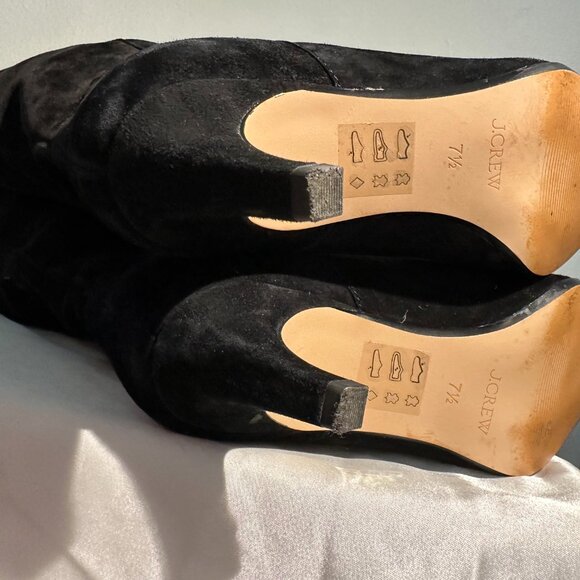 J.CREW Black Suede Knee-High Boots – Size 7.5 - Picture 10 of 10